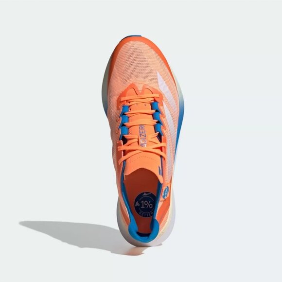 Adidas Adizero Boston 12 Wide - Unisex Running Shoes Orange White Blue IF4212 NE main image 4